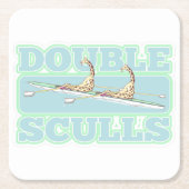 ダブルスカルボート スクエアペーパーコースター (正面)