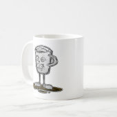 ダブルスカル顔コーヒーカップ コーヒーマグカップ (正面左)