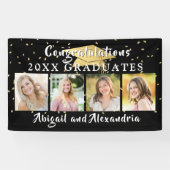 ダブルスタイリッシュ卒業式おめでとうグラード4写真 横断幕 (横)