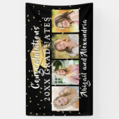 ダブルスタイリッシュ卒業式おめでとうグラード4写真 横断幕 (縦)