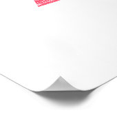 ダブルスタンプ付きピンク三角形 ポスター (角)