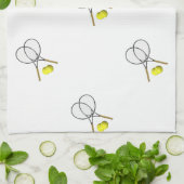 ダブルステニススポーツテーマ キッチンタオル (折り畳み)