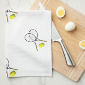 ダブルステニススポーツテーマ キッチンタオル (四つ折り)