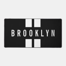 ダブルストライプ名前をカスタムするレーシングファンレースクラシック デスクマット