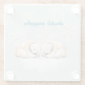 ダブルスナグルツインベビーシャワー ガラスコースター (裏面)