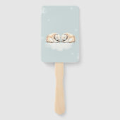 ダブルスナグルツインポーラベアーベビーベイビーシャワー ハンドファン (裏面)