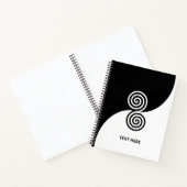 ダブルスパイラルアート（白黒） ノートブック (内部)