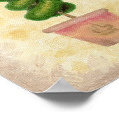 ダブルスパイラルトピアリーアートプリント ポスター (角)