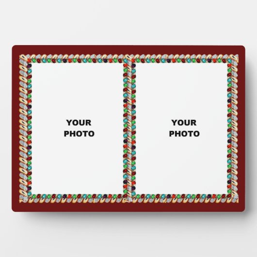 ダブルスパークルフォトフレームプラーク フォトプラーク (正面)