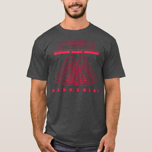 ダブルスリット実験量子物理愛好者ギフト Tシャツ (正面)