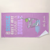 ダブルズタイムオーキッドピンクID421 ビーチタオル (正面)