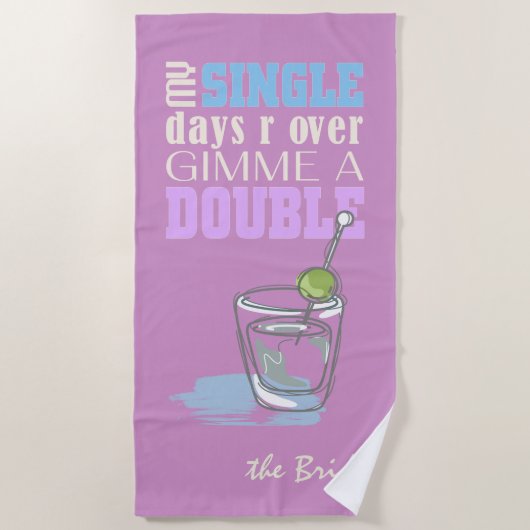 ダブルズタイムオーキッドピンクID421 ビーチタオル (正面)