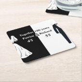 ダブルセレブレーション共同誕生日100年 スクエアペーパーコースター (アングル)