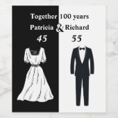 ダブルセレブレーション共同誕生日100年 ワインラベル (シングルラベル)