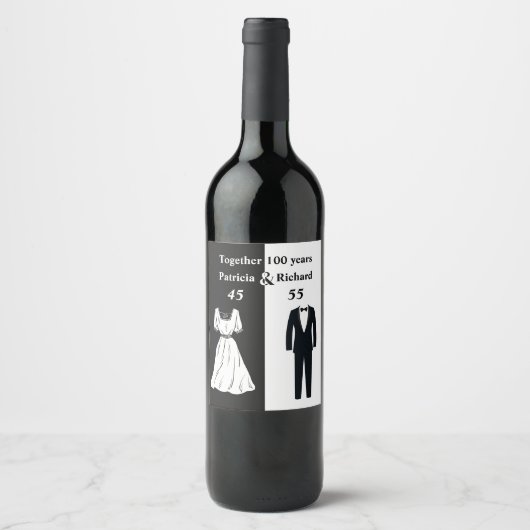 ダブルセレブレーション共同誕生日100年 ワインラベル (正面)