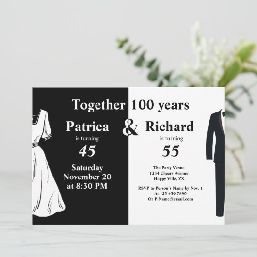 ダブルセレブレーション共同誕生日100年 招待状 (スタンド正面)