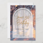 ダブルセレブレーション ハッピーニューイヤー + 誕生日 招待状 (正面)