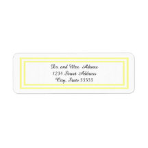 ダブルソフトイエロートリム – 差出人住所ラベル