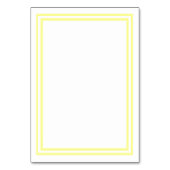 ダブルソフトイエロートリム – 披露宴挿入カード テーブルナンバー (裏面)