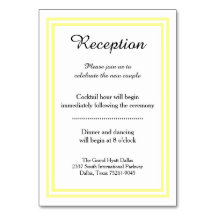 ダブルソフトイエロートリム – 披露宴挿入カード