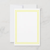 ダブルソフトイエロートリム – 3x5結婚式招待状 招待状 (裏面)