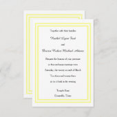 ダブルソフトイエロートリム – 3x5結婚式招待状 招待状 (正面/裏面)