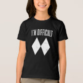 ダブルダイヤモンドのゲグをスキーするのが難しい トライブレンドTシャツ (正面)