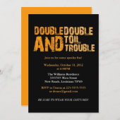 ダブルダブルツール&トラブル|ハローウィンパーティ 招待状 (正面/裏面)