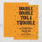 ダブルダブルトイルとトラブルハローウィンパーティ 招待状 (正面/裏面)
