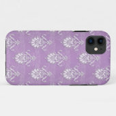 ダブルダマスク ラベンダー パープル Case-Mate iPhoneケース (裏面(横))