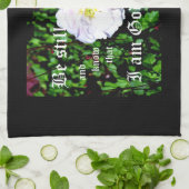 ダブルチューリップ詩篇46:10 キッチンタオル (折り畳み)