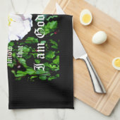 ダブルチューリップ詩篇46:10 キッチンタオル (四つ折り)