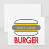 ダブルチーズバーガーアイコンおもしろい ポストカード (正面/裏面)