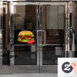 ダブルチーズバーガー ベストセラーバーガー広告 ウィンドウサイン