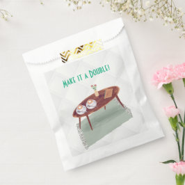 ダブルツインコーヒーをテーマにした赤ちゃんシャワー フェイバーバッグ