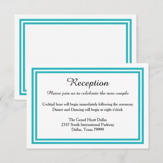 ダブルティールトリム招待状（特別な装飾） 招待状 (正面/裏面)