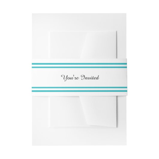 ダブルティール（緑がかった色）トリム – ベリーバンド 招待状ベリーバンド (正面例)