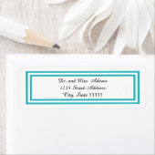 ダブルティール(緑がかった色)トリム – 差出人住所ラベル ラベル (インサイチュ)