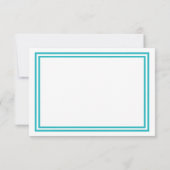 ダブルティール（緑がかった色）トリム – RSVPカード (裏面)