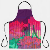 ダブルテイクバラ抽象デザイン エプロン (正面)