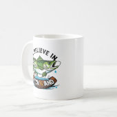 ダブルテイク魚釣りおもしろい! コーヒーマグカップ (正面左)