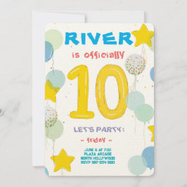 ダブルディジットのお祝いパーティー 招待状