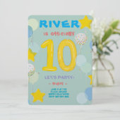 ダブルディジットのお祝いパーティー 招待状 (スタンド正面)