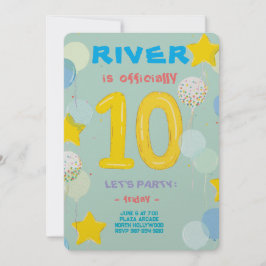 ダブルディジットのお祝いパーティー 招待状