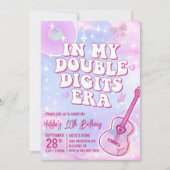 ダブルディジットの時代の誕生日 招待状 (正面)