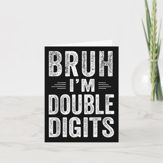 ダブルディジットの10歳の誕生日プレゼント 10才 カード (正面)