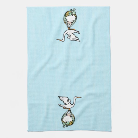 ダブルディスプレ運イストア男の赤ちゃん キッチンタオル (縦)