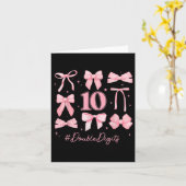 ダブルデジット誕生日ガール10th誕生日コケット カード (黄色い花)