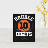 ダブルデジット誕生日デコレーションボーイ10th Bysket カード (黄色い花)