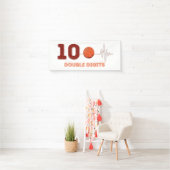 ダブルデジット10歳誕生日ボーイバスケットボール 横断幕 (インサイチュ)